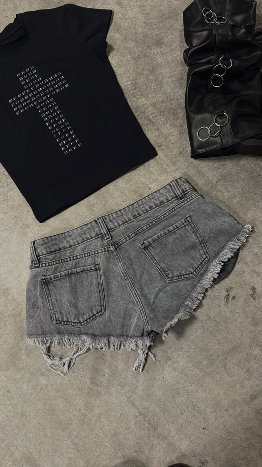 SHORT GRIS CLARO