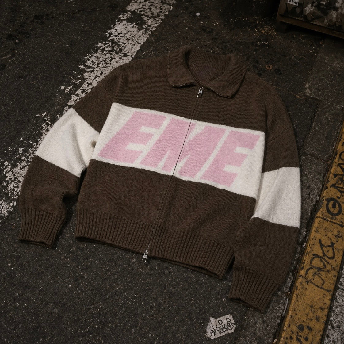 CAMPERA EME MARRON/ROSA