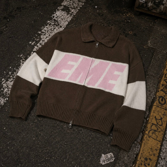 CAMPERA EME MARRON/ROSA